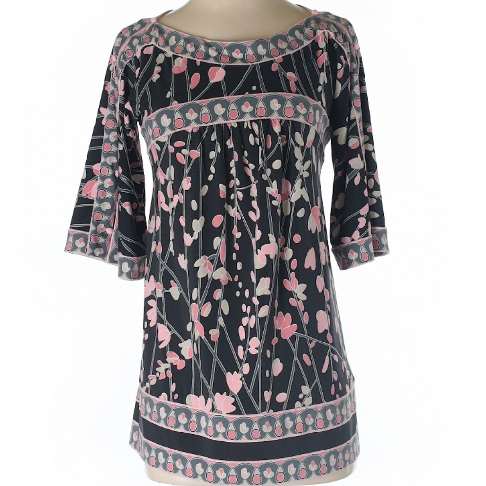 BCBGMAXAZRIA Floral Tunic Top